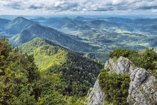 Little Fatra mountain and Terchova from Big Rozsutec, Slovakia — Stock Photo, Image