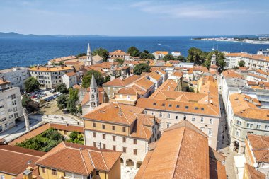 Old town Zadar from bell tower of Cathedral of St. Anastasia, Cr