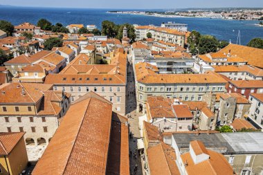 Old town Zadar from bell tower of Cathedral of St. Anastasia, Cr