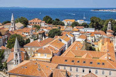 Old town Zadar from bell tower of Cathedral of St. Anastasia, Cr