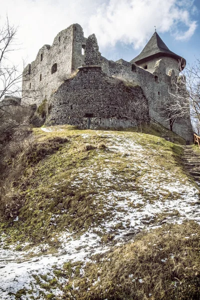 Somoska Kalesi Yıkıldı Slovakya Cumhuriyeti Seyahat Güzergahı Mimari Tema — Stok fotoğraf