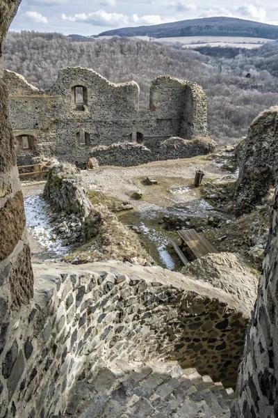 Ruínas Castelo Somoska República Eslovaca Destino Viagem Tema Arquitectónico — Fotografia de Stock