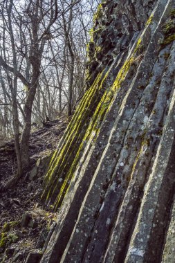 Taş şelale, Somoska, Siatorska Bukovina, Slovakya Cumhuriyeti. Seyahat güzergahı. Turist eğlencesi.