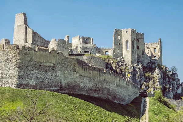 Rovine Del Castello Beckov Repubblica Slovacca Europa Destinazione Viaggio Composizione — Foto Stock
