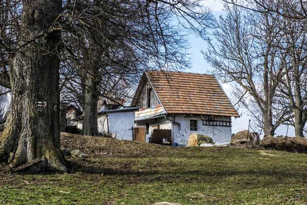 Landsbygdsgård Stiavnica Bergen Slovakien Resmål — Stockfoto