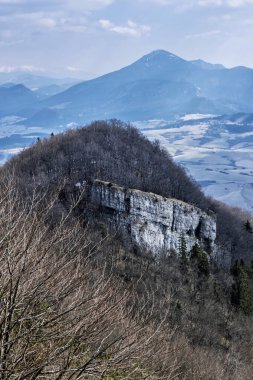 Sip Peak 'ten Big Choc, Big Fatra dağları, Slovak cumhuriyeti. Mevsimsel doğal sahne. Seyahat hedefi.