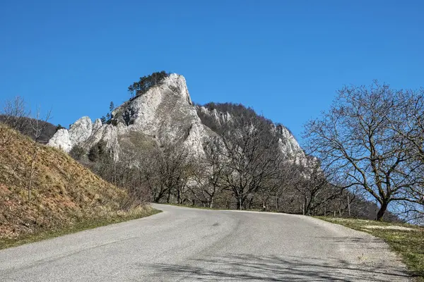 Vrsatske Stenar Vita Karpaterna Slovakien Säsongsmässig Naturlig Scen Vandringstema — Stockfoto