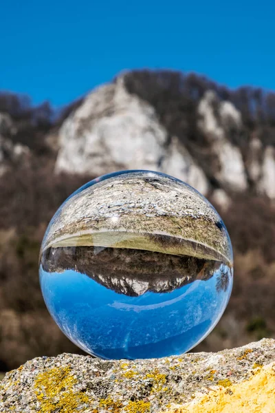 Vrsatske岩石 白色喀尔巴阡山脉在斯洛伐克共和国 镜头球的场景远足主题 — 图库照片