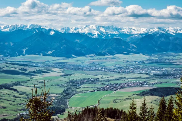 Niedere Tatra Und Liptauer Becken Aus Der Westtatra Slowakische Republik — Stockfoto