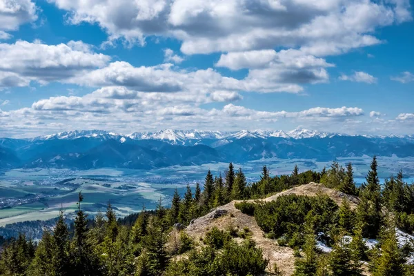 Niedere Tatra Und Liptauer Becken Aus Der Westtatra Slowakische Republik — Stockfoto