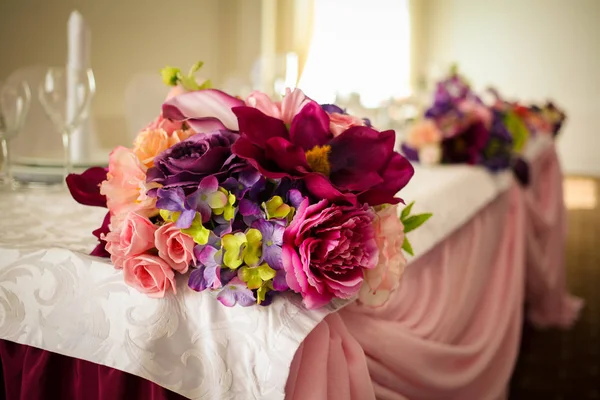 Impresionante Hermosa Boda Establecida Enfoque Selectivo Imagen Tonificada Ceremoy — Foto de Stock