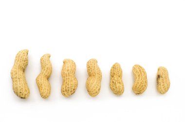 Beyaz arka plan üzerinde izole fıstık closeup,