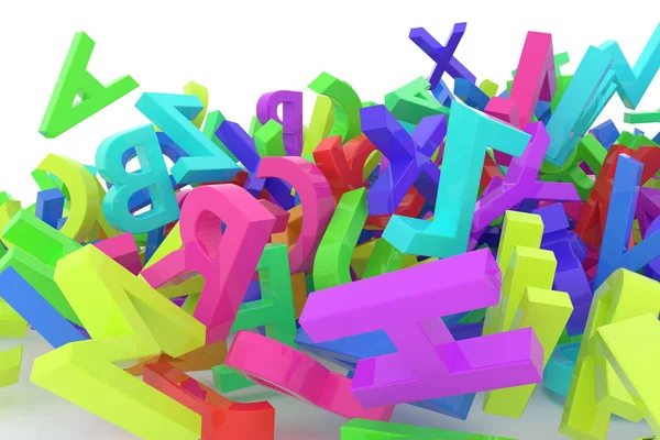 Stack of colorful alphabets letters from A to Z for education or — Stock Photo, Image