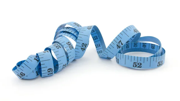 건강 개념, 절연 테이프를 측정 하는 파란색의 클로즈업 — 스톡 사진