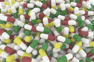 Sağlık kavramsal doku veya arka plan capsul grup ile