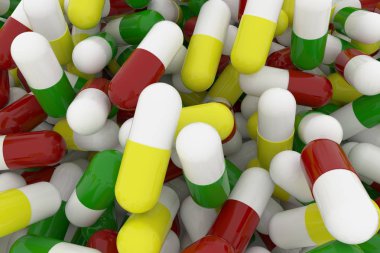 Sağlık Grup kapsül, ilaç veya p yakından ile kavramsal