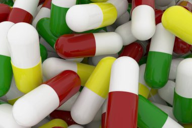 Sağlık Grup kapsül, ilaç veya p yakından ile kavramsal