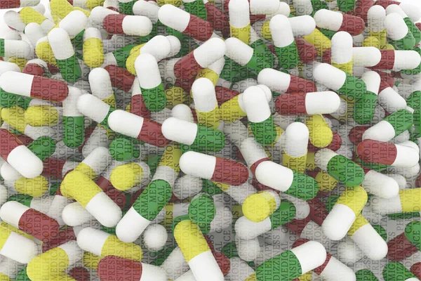 Sağlık kavramsal doku veya arka plan capsul grup ile