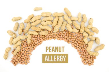 Fıstık veya yer fıstığı gıda Anti sağlık kavramı, görünümden tepe ı