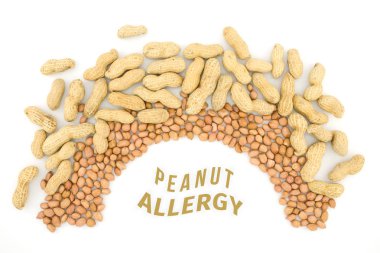 Fıstık veya yer fıstığı gıda Anti sağlık kavramı, görünümden tepe ı