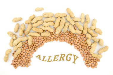 Fıstık veya yer fıstığı gıda Anti sağlık kavramı, görünümden tepe ı