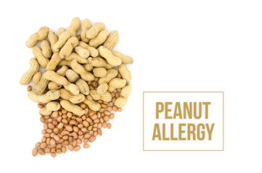 Fıstık veya yer fıstığı gıda Anti sağlık kavramı, görünümden tepe ı