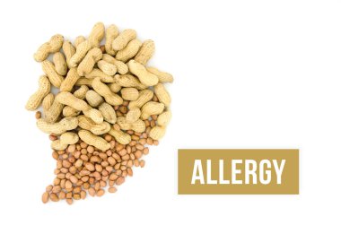 Fıstık veya yer fıstığı gıda Anti sağlık kavramı, görünümden tepe ı