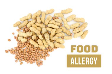 Fıstık veya yer fıstığı gıda Anti sağlık kavramı, görünümden tepe ı