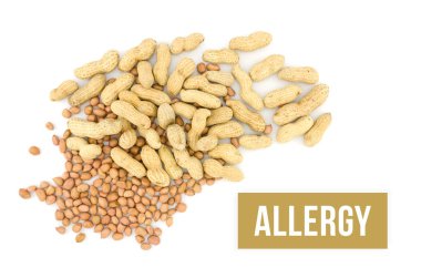 Fıstık veya yer fıstığı gıda Anti sağlık kavramı, görünümden tepe ı