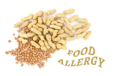 Fıstık veya yer fıstığı gıda Anti sağlık kavramı, görünümden tepe ı