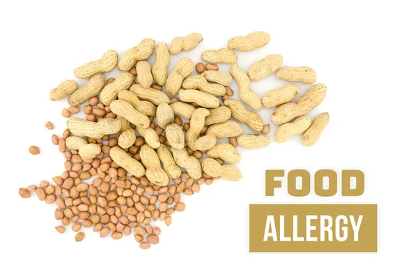 Fıstık veya yer fıstığı gıda Anti sağlık kavramı, görünümden tepe ı