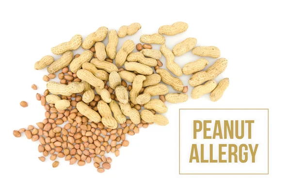 Fıstık veya yer fıstığı gıda Anti sağlık kavramı, görünümden tepe ı