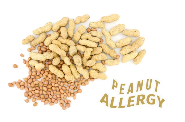 Fıstık veya yer fıstığı gıda Anti sağlık kavramı, görünümden tepe ı