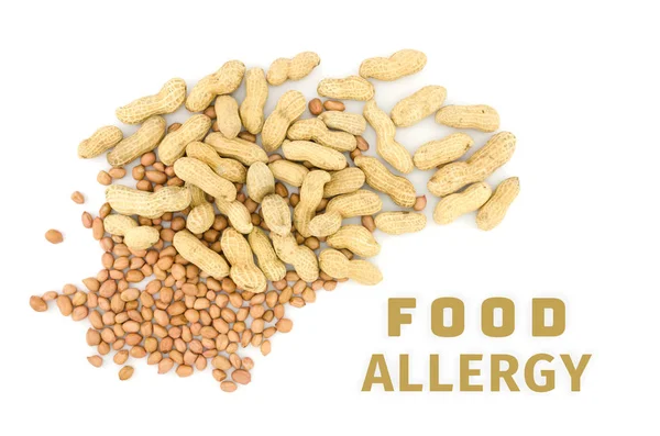 Fıstık veya yer fıstığı gıda Anti sağlık kavramı, görünümden tepe ı