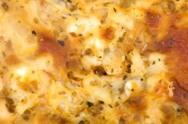 Makro yakın çekim ev yapımı pizza