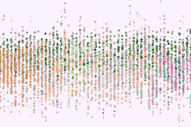 Vektör grafiği. Renkli soyut üçgen şekli patt örtüşen