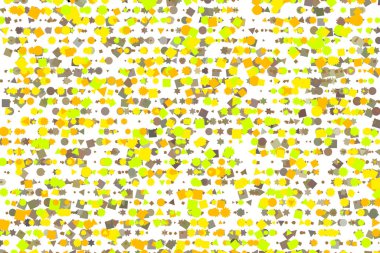 Vektör grafiği. Renkli soyut üst üste gelen karışık şekil desen