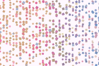 Vektör grafiği. Renkli soyut örtüşen elips ve kare bo