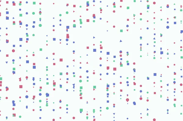 Grafico vettoriale. Modello colorato astratto sovrapposto di forma mista — Vettoriale Stock