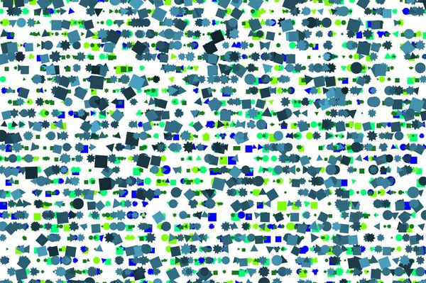 벡터 그래픽입니다. 색깔된 추상 겹치는 혼합된 모양 패턴 — 스톡 벡터