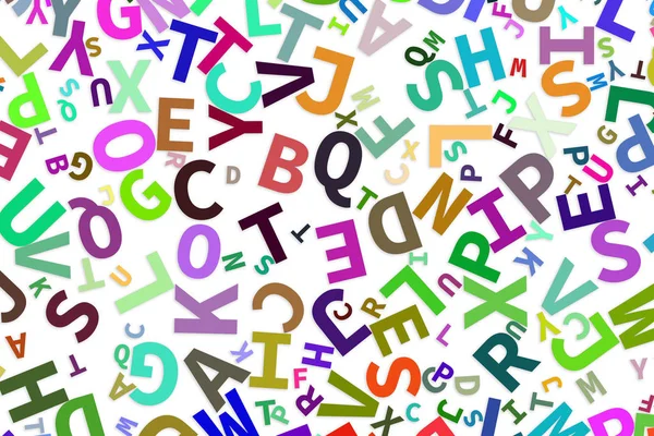 Alfabetos letras de A a Z, nuvem de palavras — Fotografia de Stock