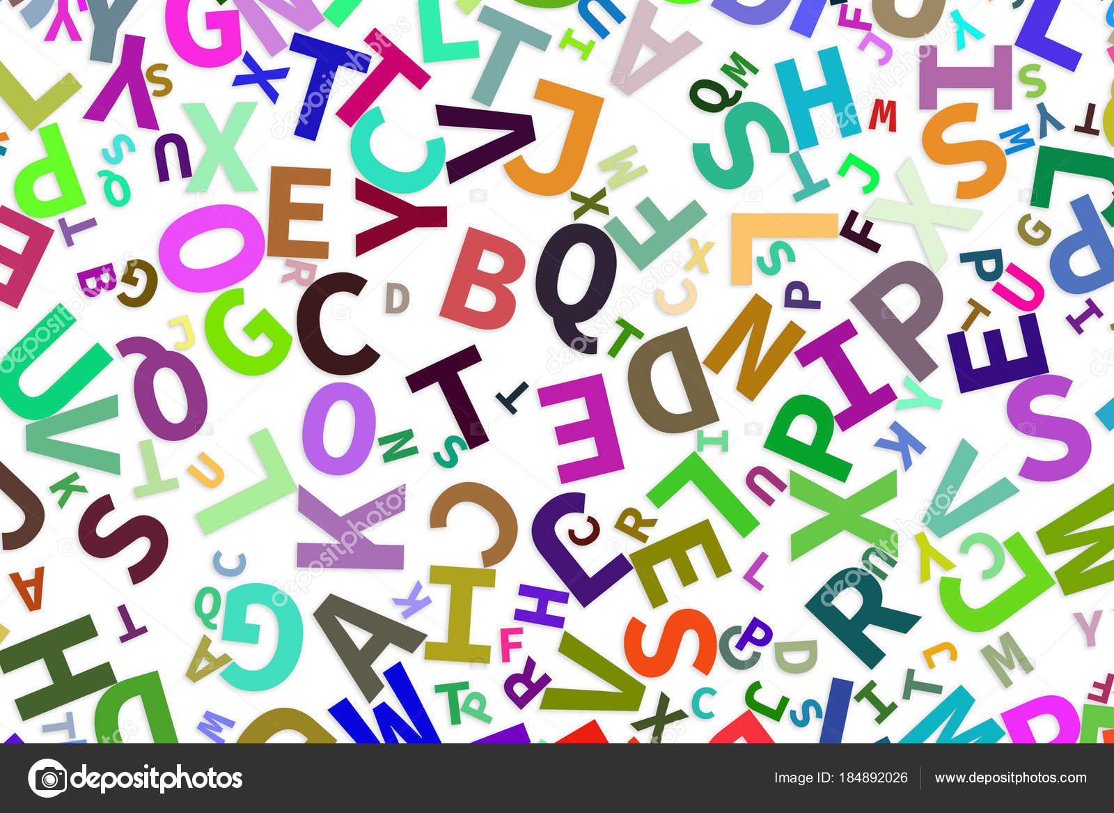 Alphabets Letters From A To Z Word Cloud Stock Photo