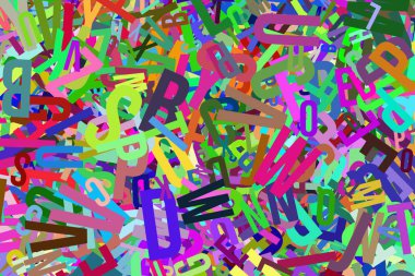 Alfabe veya sayı harf arka plan.