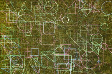 Çizimler şeklin. Duvar kağıdı veya grafik tasarım için. Desen