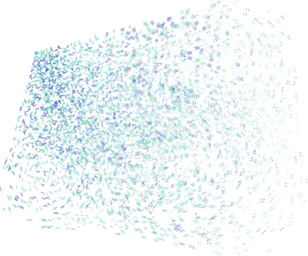 Abstrakte farbige Bewegungen, Partikel- oder zufällige Formmuster. illus — Stockvektor