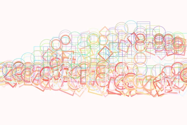 Ellipse géométrique moderne & fond carré boîte motif abstr — Image vectorielle
