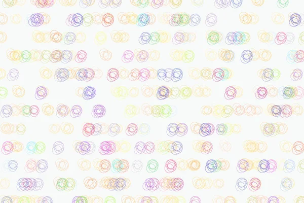 Abstraktní barevné kruhy nebo elipsy tvar vzorku. Bílá, illus — Stockový vektor