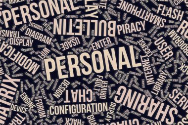 İş, bilgi techno için kişisel, kavramsal kelime bulutu