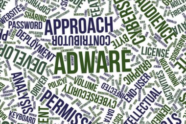 Adware, iş, bilgi technolo için kavramsal kelime bulutu