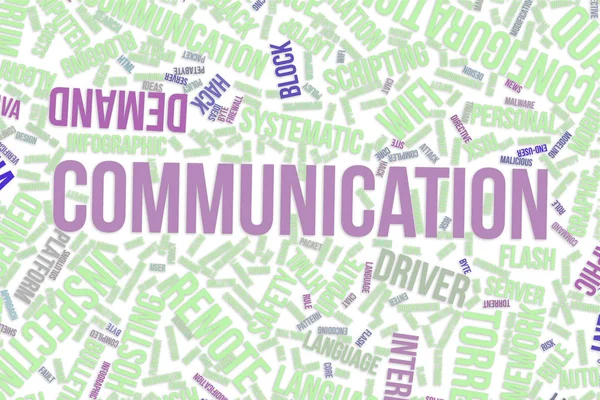 Communication, nuage de mots conceptuel pour les entreprises, information — Photo